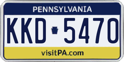 PA license plate KKD5470