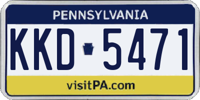 PA license plate KKD5471