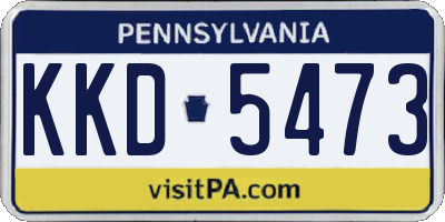 PA license plate KKD5473