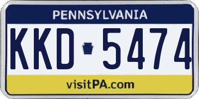 PA license plate KKD5474