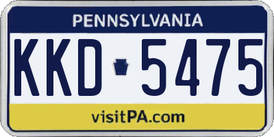 PA license plate KKD5475