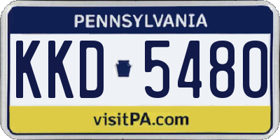 PA license plate KKD5480