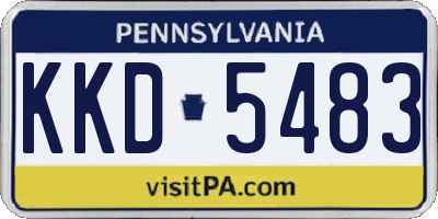 PA license plate KKD5483