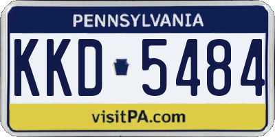 PA license plate KKD5484
