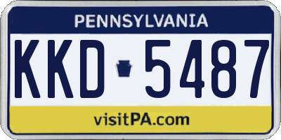 PA license plate KKD5487
