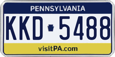 PA license plate KKD5488