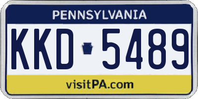 PA license plate KKD5489