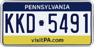 PA license plate KKD5491