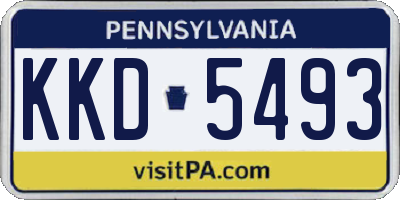 PA license plate KKD5493