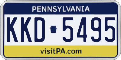 PA license plate KKD5495
