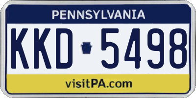 PA license plate KKD5498