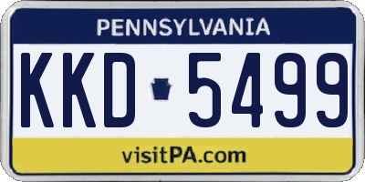 PA license plate KKD5499