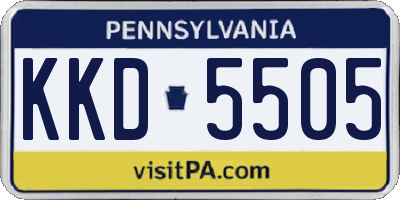 PA license plate KKD5505