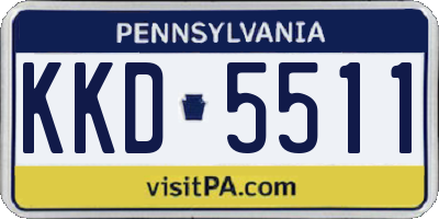 PA license plate KKD5511