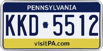 PA license plate KKD5512