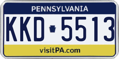 PA license plate KKD5513