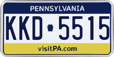PA license plate KKD5515