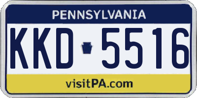 PA license plate KKD5516