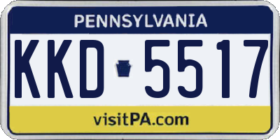 PA license plate KKD5517