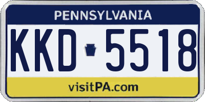 PA license plate KKD5518