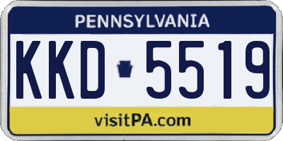 PA license plate KKD5519