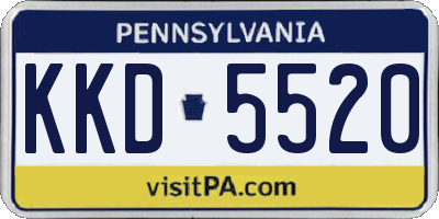PA license plate KKD5520