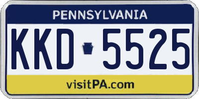 PA license plate KKD5525