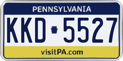 PA license plate KKD5527