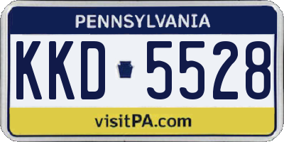 PA license plate KKD5528