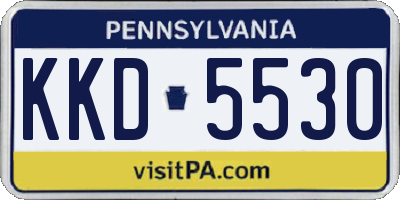 PA license plate KKD5530