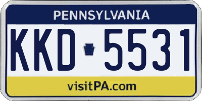PA license plate KKD5531