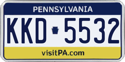 PA license plate KKD5532