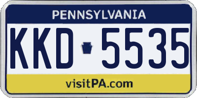 PA license plate KKD5535