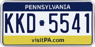 PA license plate KKD5541