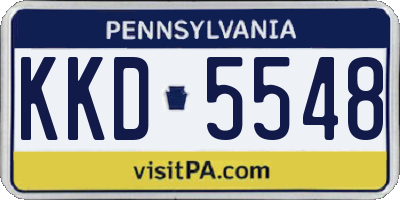 PA license plate KKD5548