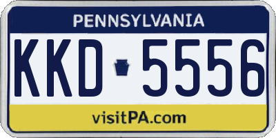 PA license plate KKD5556