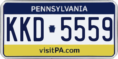 PA license plate KKD5559