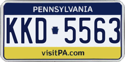 PA license plate KKD5563