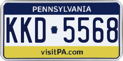 PA license plate KKD5568