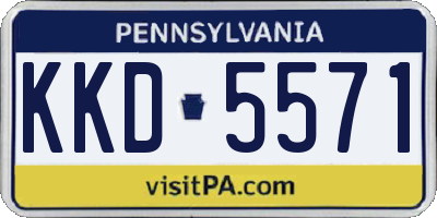 PA license plate KKD5571