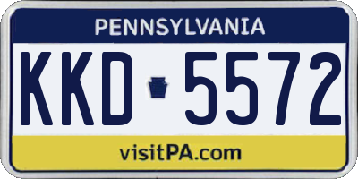 PA license plate KKD5572