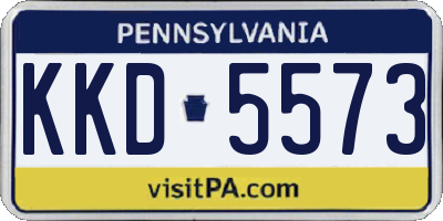 PA license plate KKD5573