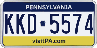 PA license plate KKD5574