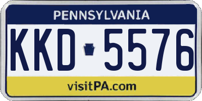 PA license plate KKD5576