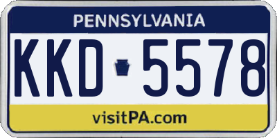 PA license plate KKD5578