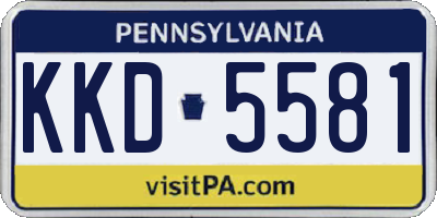 PA license plate KKD5581