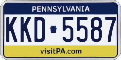 PA license plate KKD5587