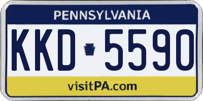 PA license plate KKD5590