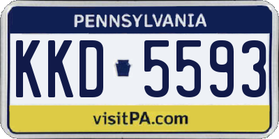 PA license plate KKD5593