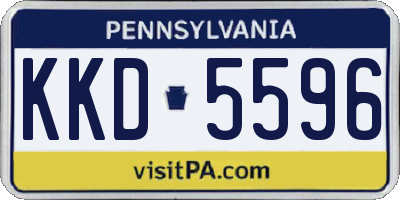 PA license plate KKD5596